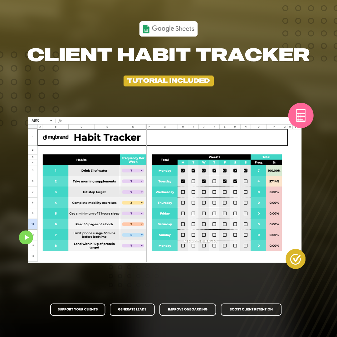 Client Habit Tracker - Google Sheet