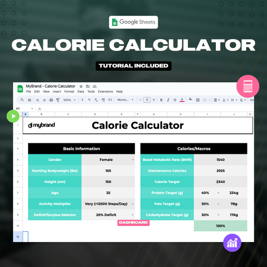 Calorie Calculator - Google Sheet